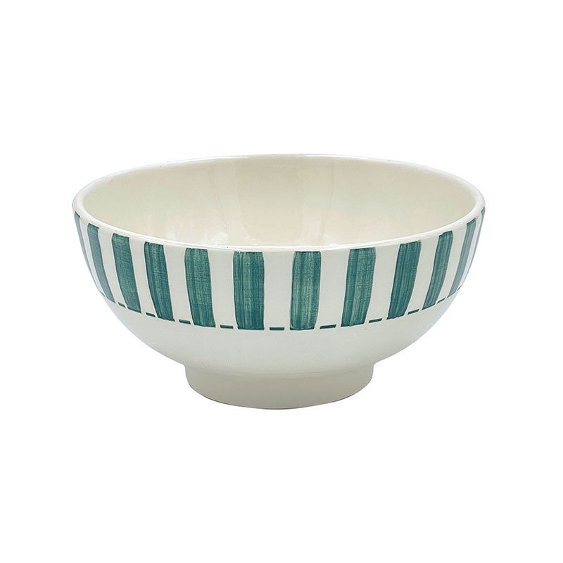 Stripes Bowl, D17cm, Green-0