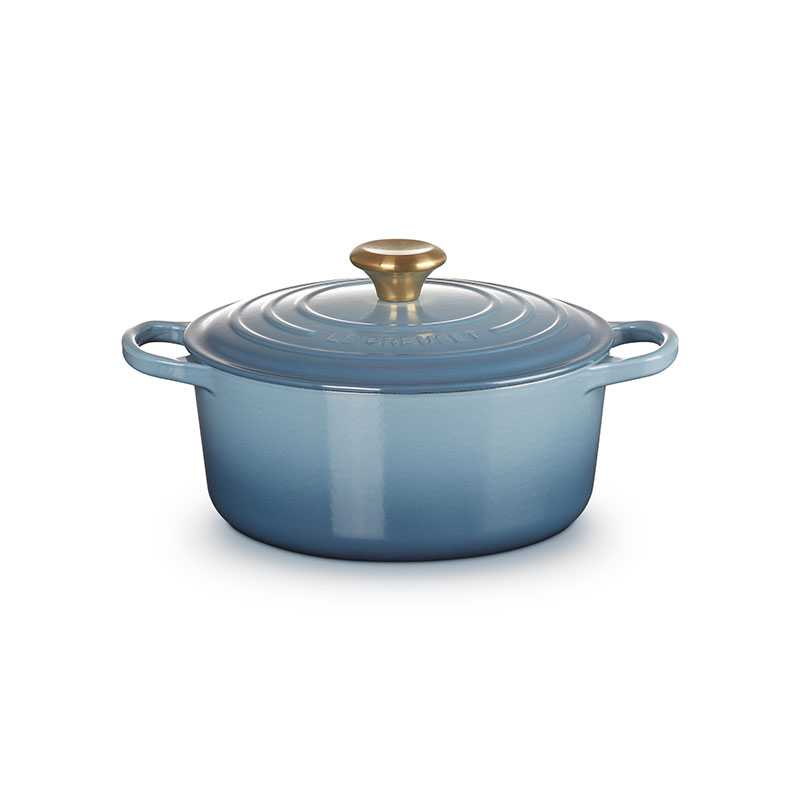 Signature Cast Iron Round Casserole, 20cm, Chambray-0