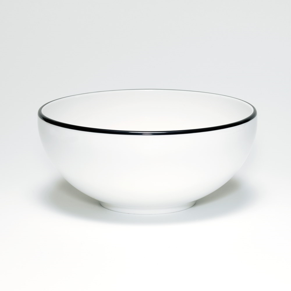 Breakfast Bowl, D15cm, Black Rim-0