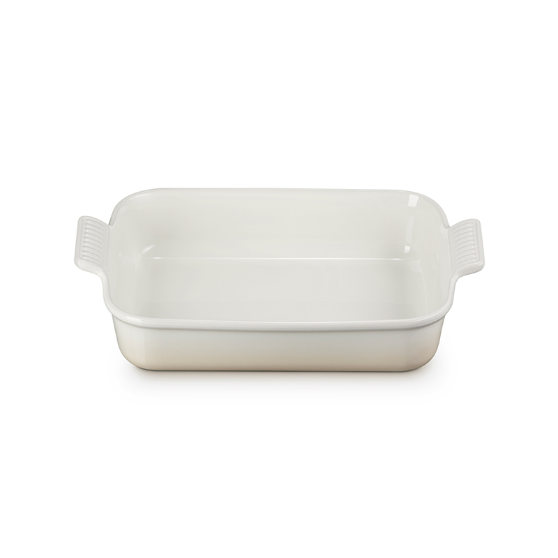 Stoneware Deep rectangular dish, 32cm - 3.85 litre, Meringue-0