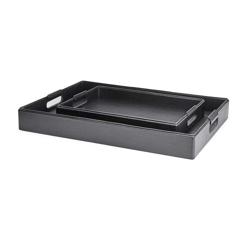 Wyatt Small tray, L20 x W14 x D3.1cm, Black-1