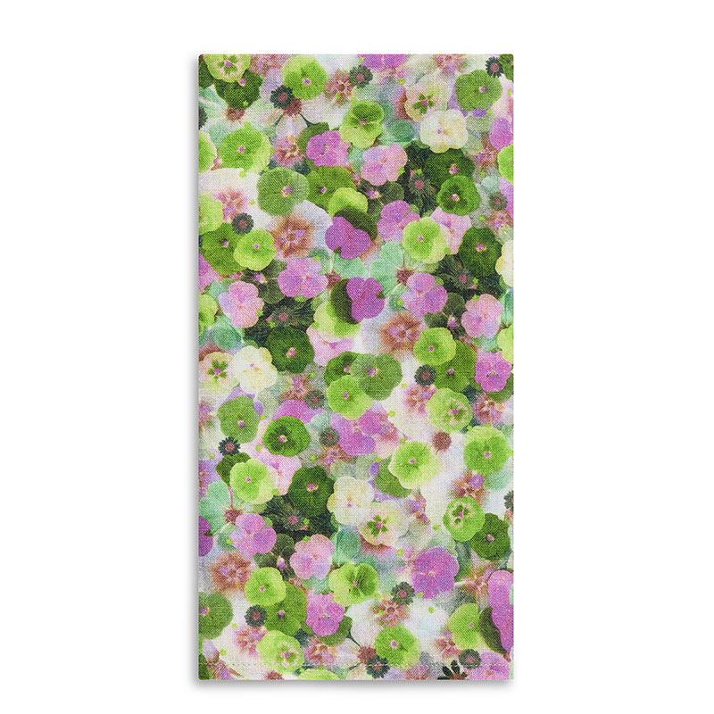 Le Marché aux Fleurs Linen Napkin, 50cm x 50cm, Purple/Pink/Green-2