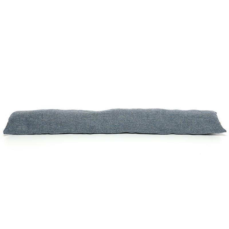 Tweed Draught Excluder, 16 x 80cm, Herringbone Blue Moon-0