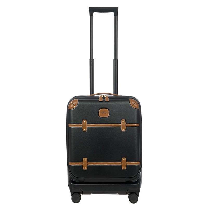 Bellagio Carry-On Suitcase with Front Pocket, H55 x L38 x W23/27cm, Black-4