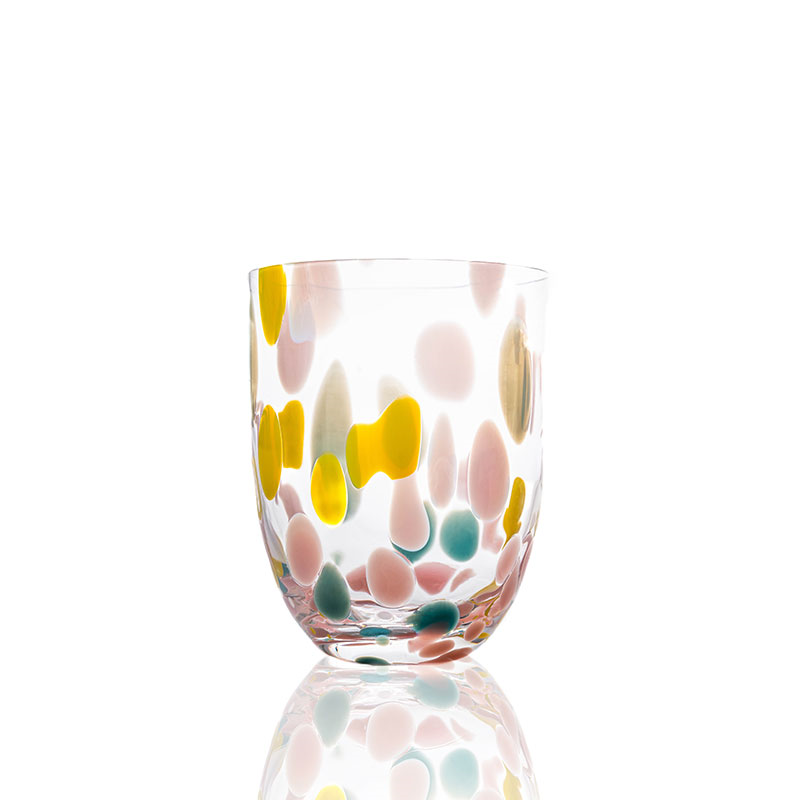 Big Confetti Set of 6 Tumblers, 200ml, Rosa, Yellow & Turquoise-0