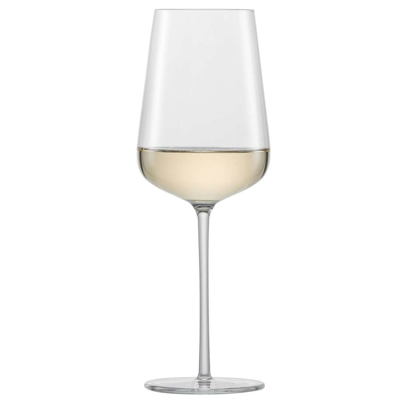 Vervino Set of 2 Crystal White Wine Glasses, 406ml, Clear-1