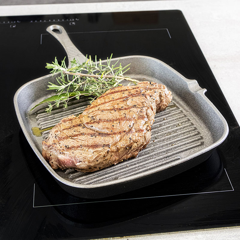 Square grill pan, 23cm, cast iron-6