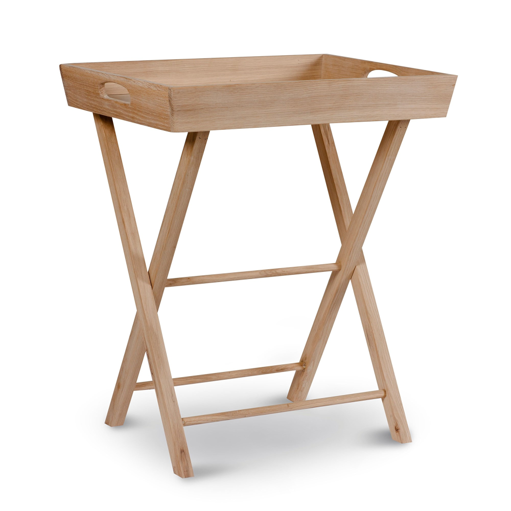 Hambledon Butlers tray and stand, H70 x W58 x D45cm, Oak-1