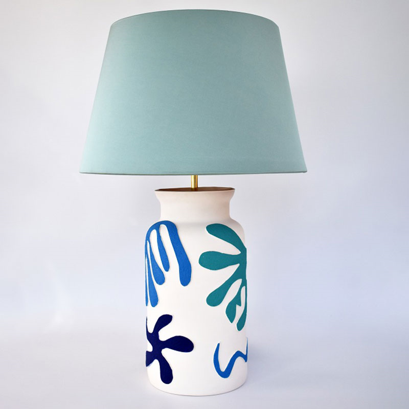 Can Can Table Lamp, H36cm, Blue-2