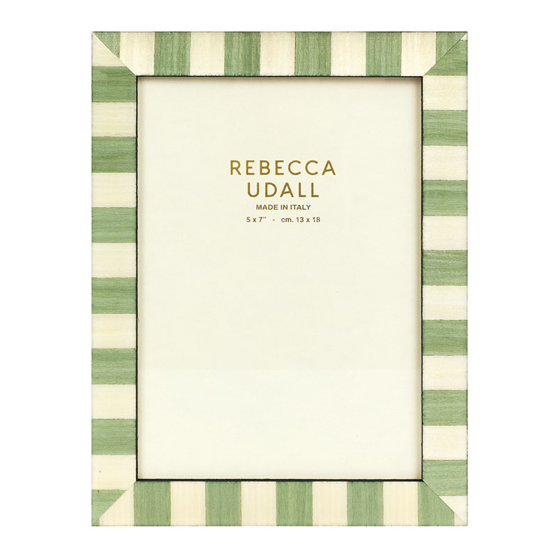 Delilah Stripe Photo Frame, 5x7", Pistachio-1