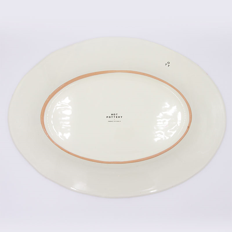 Splatter Serving Platter, 44cm, Burnt Orange-3