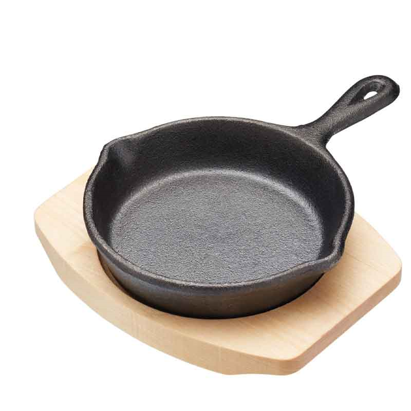 Mini frying pan, 11.5 x 16cm, Cast Iron-0