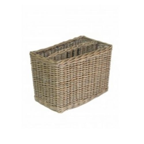 Wicker Tall Magazine Rack, Ash-0