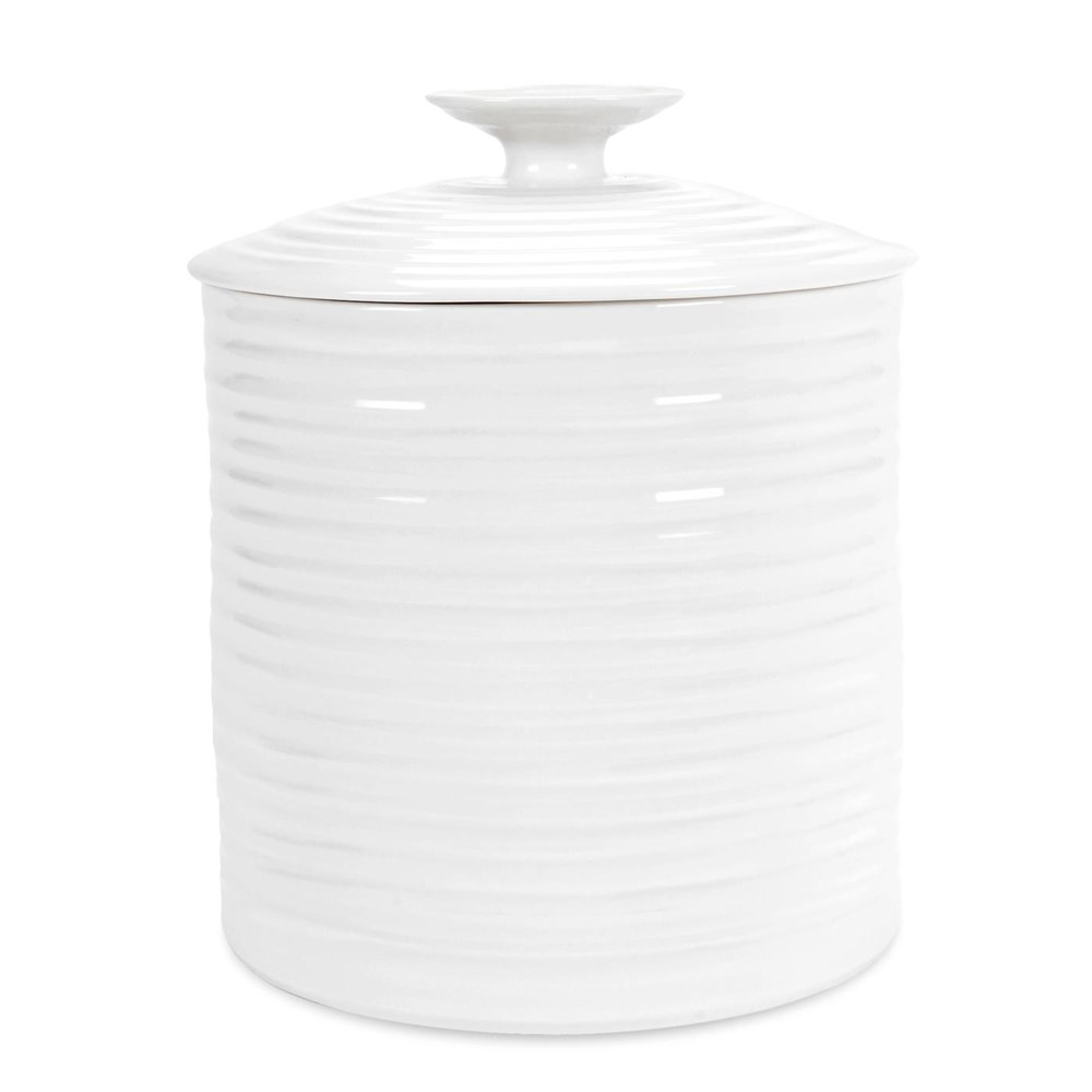 Ceramics Storage jar large, 16 x 16.5cm, White-0