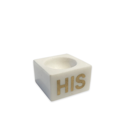 His Egg Cup, L5.5 x W5.5 x H3.5cm, White-1