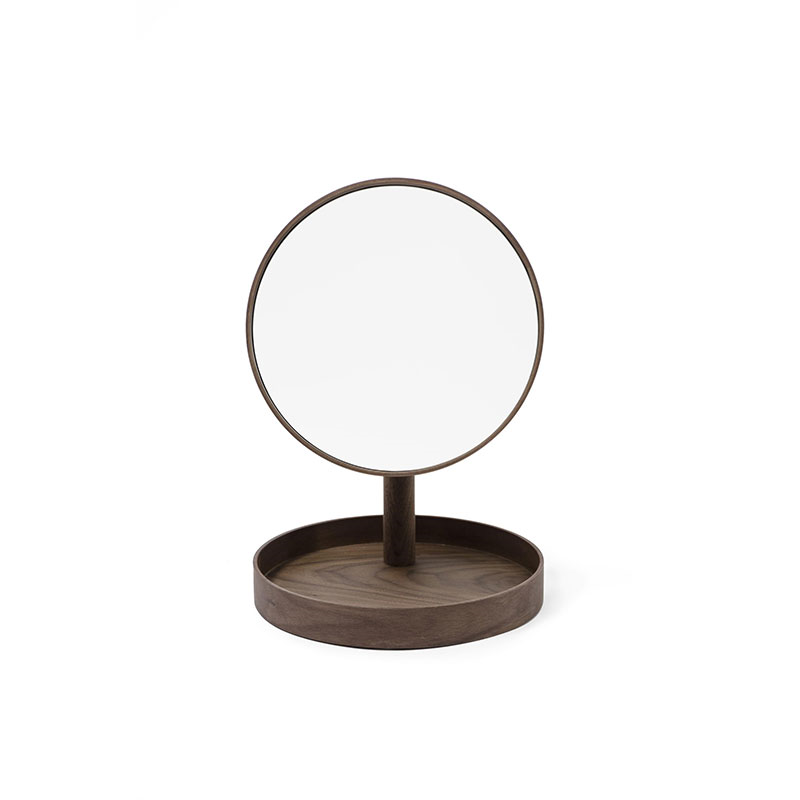 Look Magnify Mirror, H37 x D25cm, Walnut-3