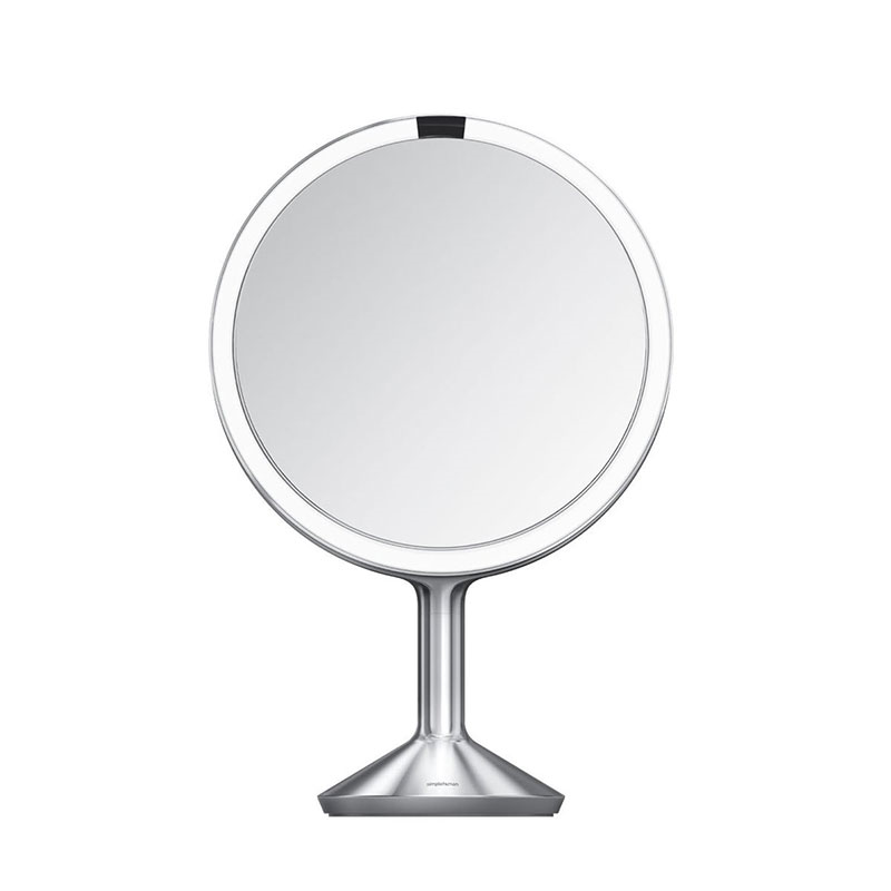 Sensor Mirror Trio Max with Touch-Control Brightness, D25cm, Brushed Stainless Steel-2