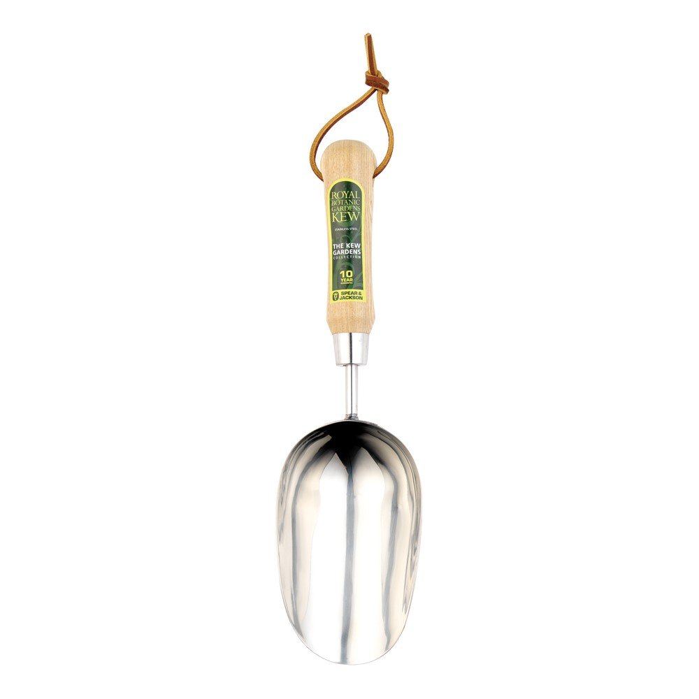 Soil scoop, H33.5 x W9cm, Natural/Silver-1