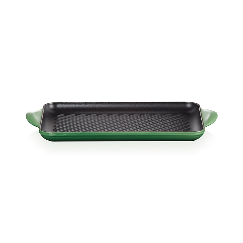 Cast Iron Rectangular Grill, 32cm, Bamboo Green-2