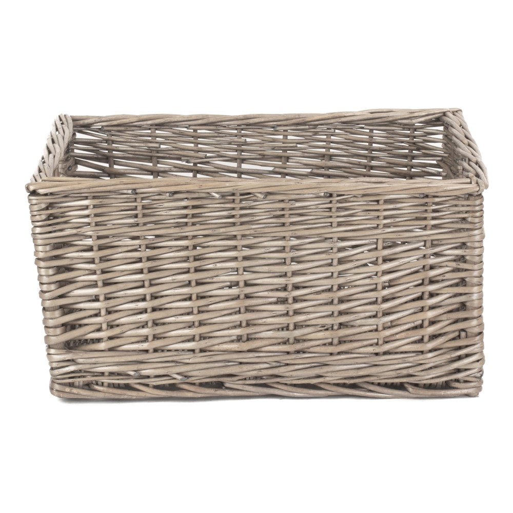 Antique Wash Storage basket, H22 x W30 x L42cm, Ash-1