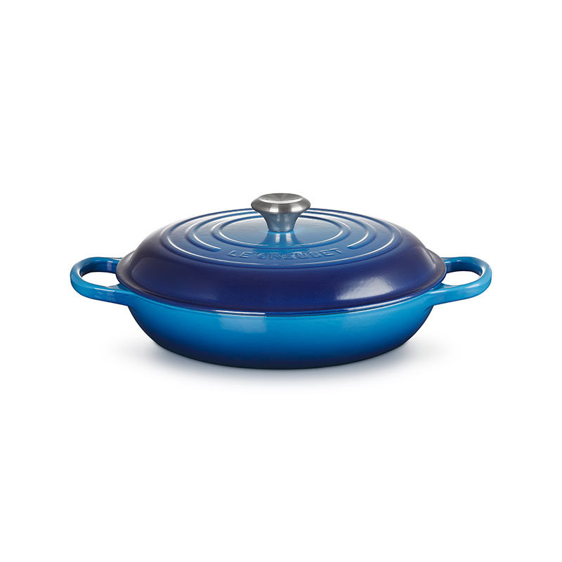 Signature Cast Iron Shallow Casserole, 30cm, Azure-3