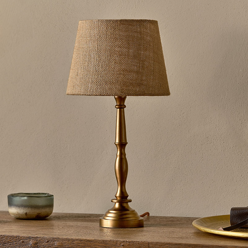 Lele Solid Brass Table Lamp, H34cm, Brass-2