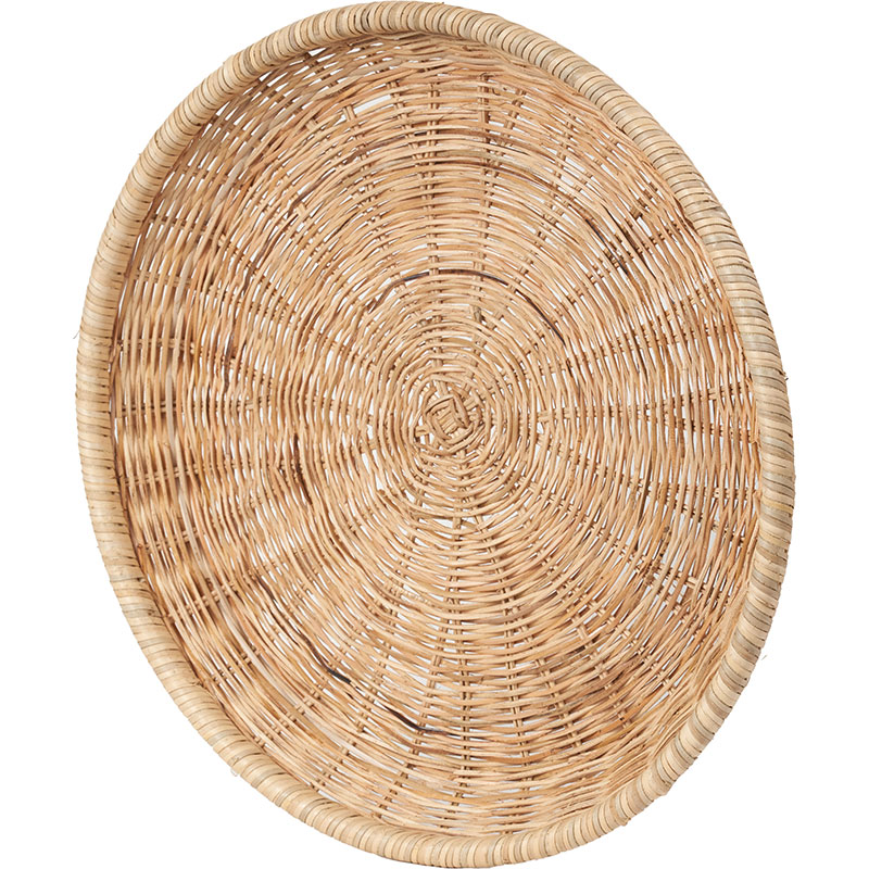 Rattan Round Tray, D43cm, Natural-2