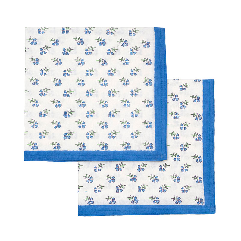 Ditsy Set of 4 Napkins, 45 x 45cm, Blue-2