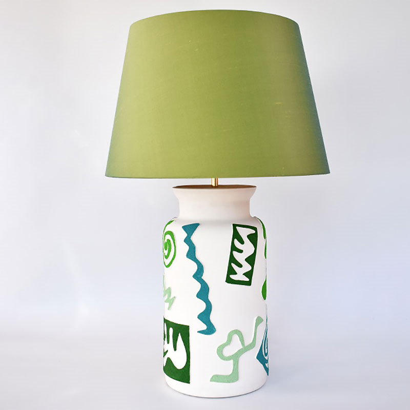 Fango Table Lamp, H36cm, Green & Turquoise-0