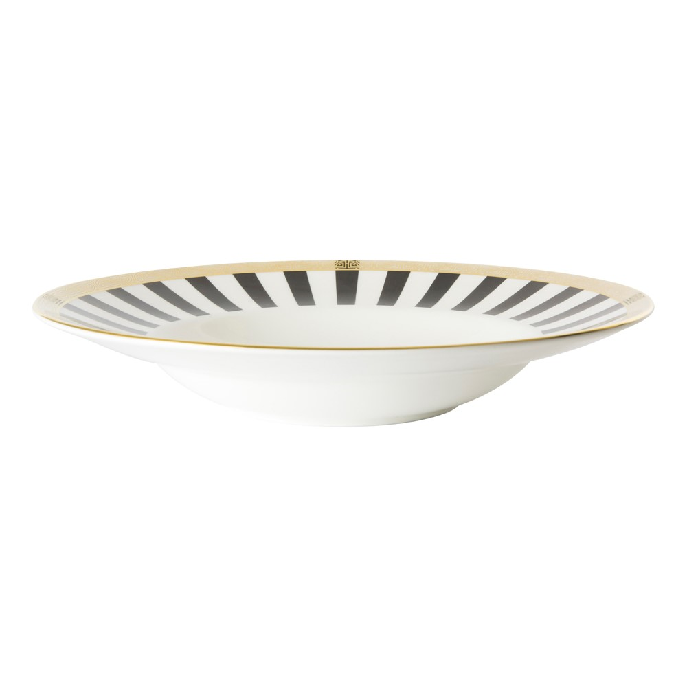 Satori Black Pasta plate, 27cm, Black/White/Gold-1