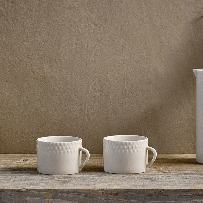 Ela Set of 2 Mugs, 370ml, Cream-0