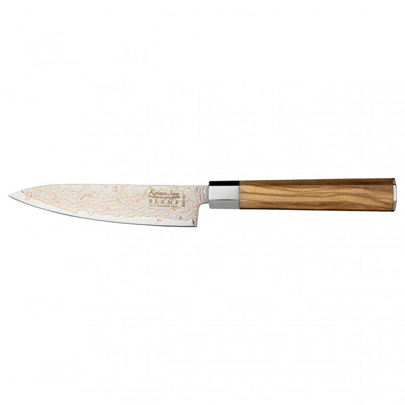 Flame Utility Knife, 12cm, Olive Wood-0