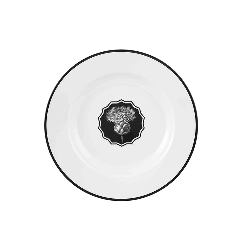 Herbariae Soup Plate, D22.8cm, Black-0