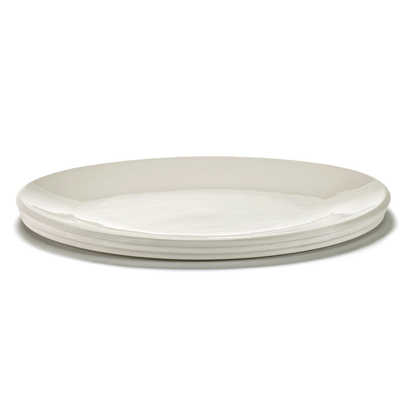 Dune Oval Serving Dish, 46 x 34cm, Alabaster-1