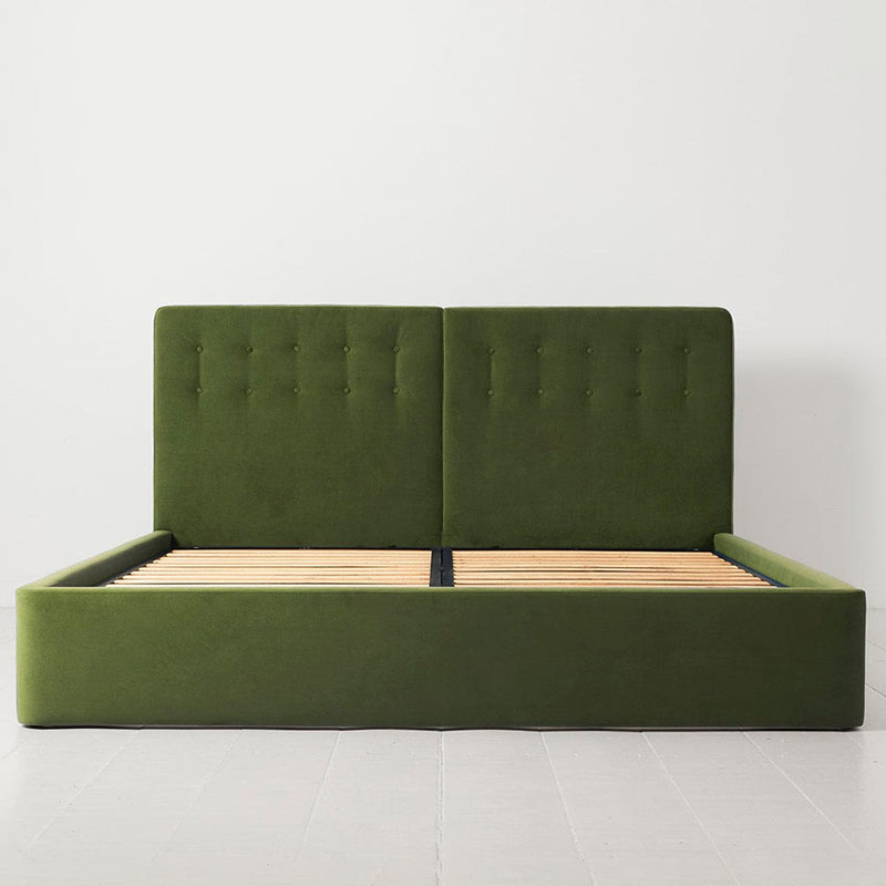 Bed 01 Velvet Super King Size Frame, Vine-3