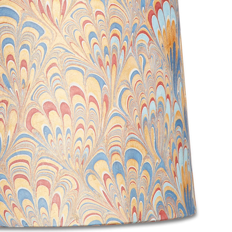 Tall Tapered Paper Shade Handmade Marbled, 20cm, Golden Piave-1