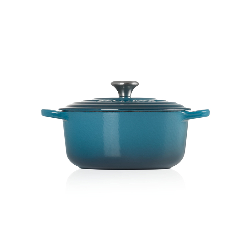 Signature Cast Iron Round casserole, Dia24cm - 4.2L, Deep Teal-4