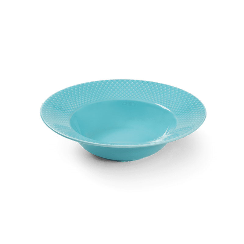 Rhombe Soup Plate, D24.5cm, Turquoise-0