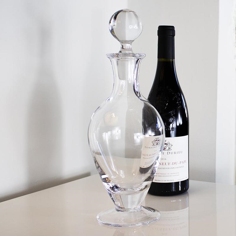 Classic Footed Wine Decanter, 800ml, Clear-2