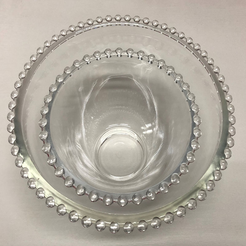 Pearl Glass Bowl, 21cm, Clear-1