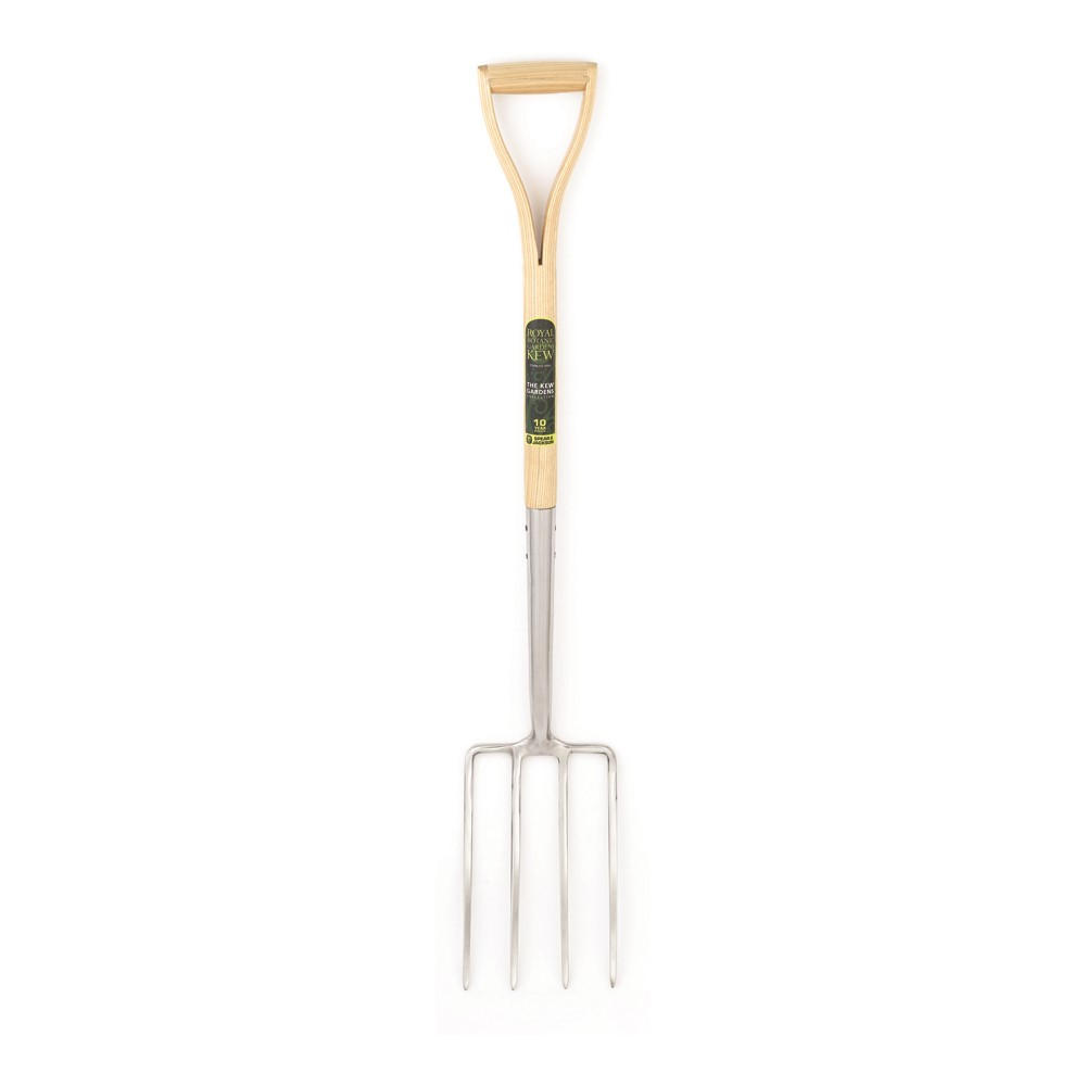 Digging fork, H106.5 x W18cm, Natural/Silver-0