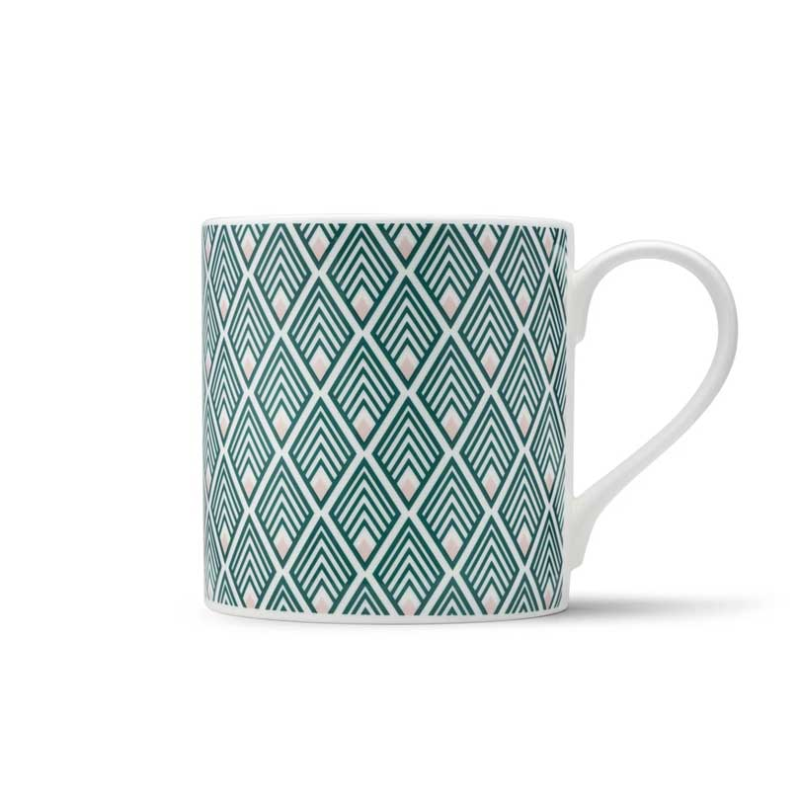 Gatsby Mug, 385ml, Teal & Blush Pink-0