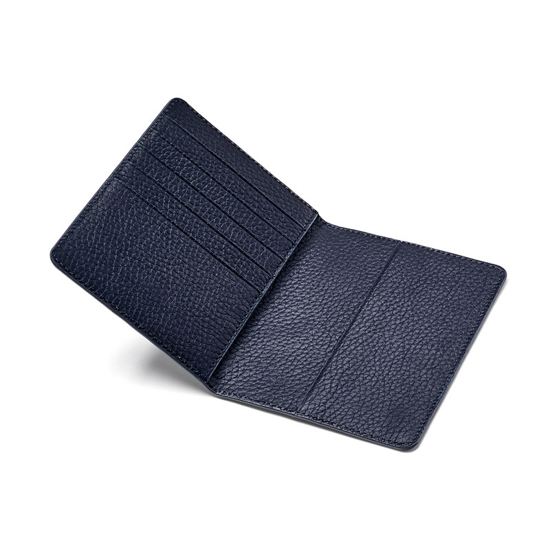 Passport Cover with Card Slots, H14 x W10cm, NavyPebble-2