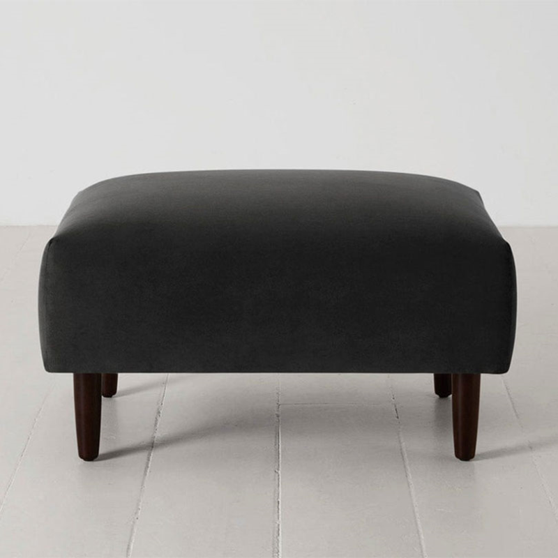 Model 05 Velvet Ottoman, Charcoal-0