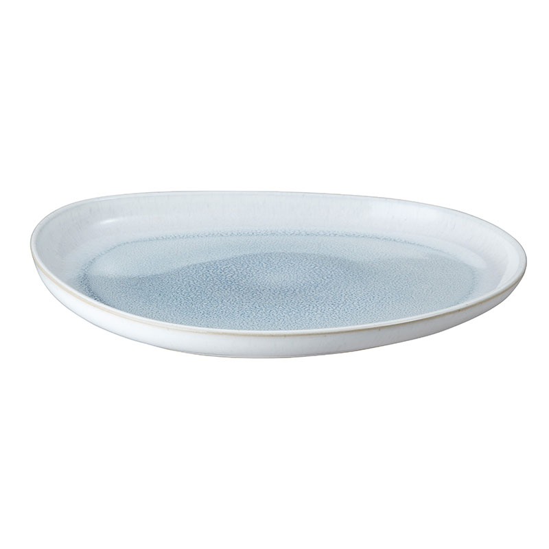 Kiln Blue Organic Platter, L30 x W27cm-0