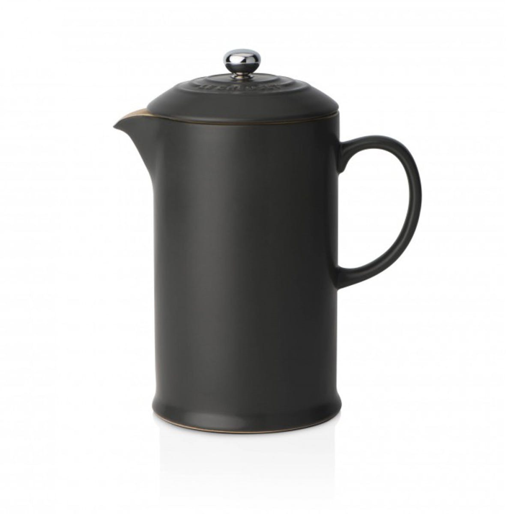 Stoneware Cafetiere, 1 litre, Satin Black-0