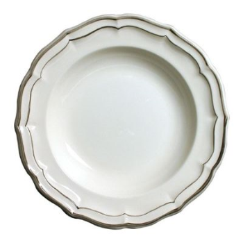 Gien- Filet Taupe, Soup Plate, Set of 4-0