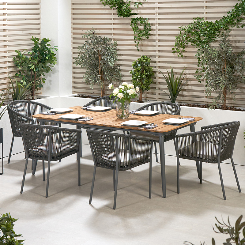 Reims Dining Set, Grey-0