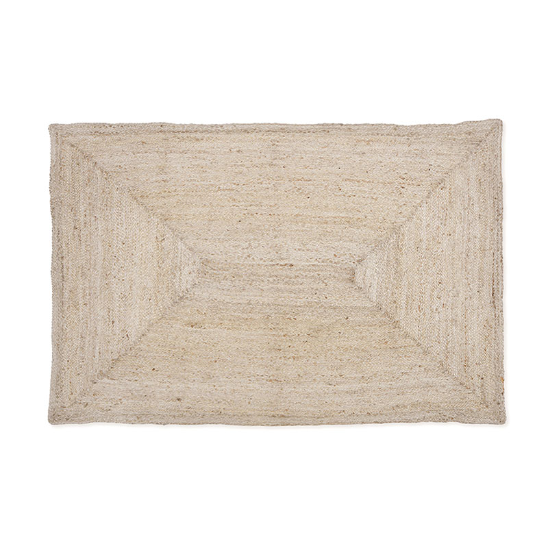 Classic Rectangular Rug, 120 x 180cm, Jute-1