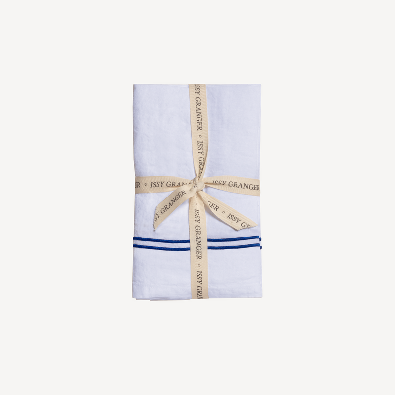 Set of Four Linen Napkins, 50 x 50cm, White-2